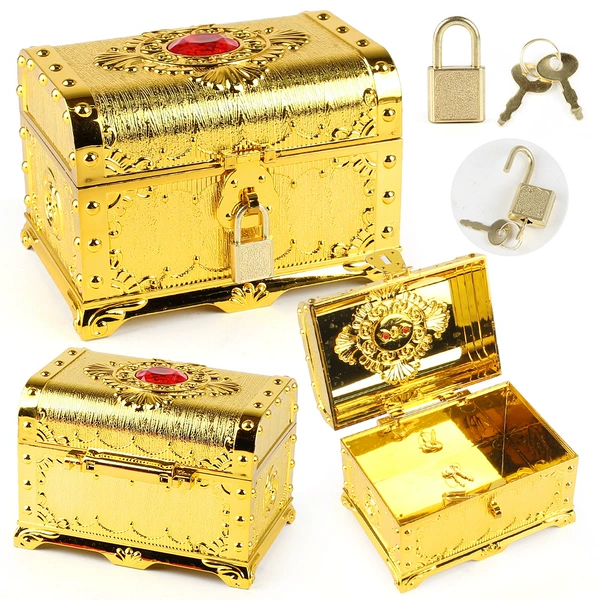 14×11×10,5 см, ≈210 г (золотистая, квадратная крышка, шкатулка с рубином)
