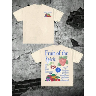 欧码跨境纯棉FRUIT OF THE SPIRIT Printed s Short Sle. 220 Gra