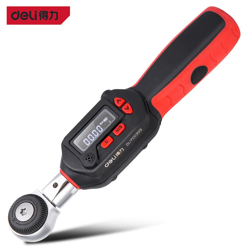 Deli DL170030S цифровой цифровой динамометрический ключ с регулируемым крутящим моментом 3-30 Нм динамометрический ключ DL170030