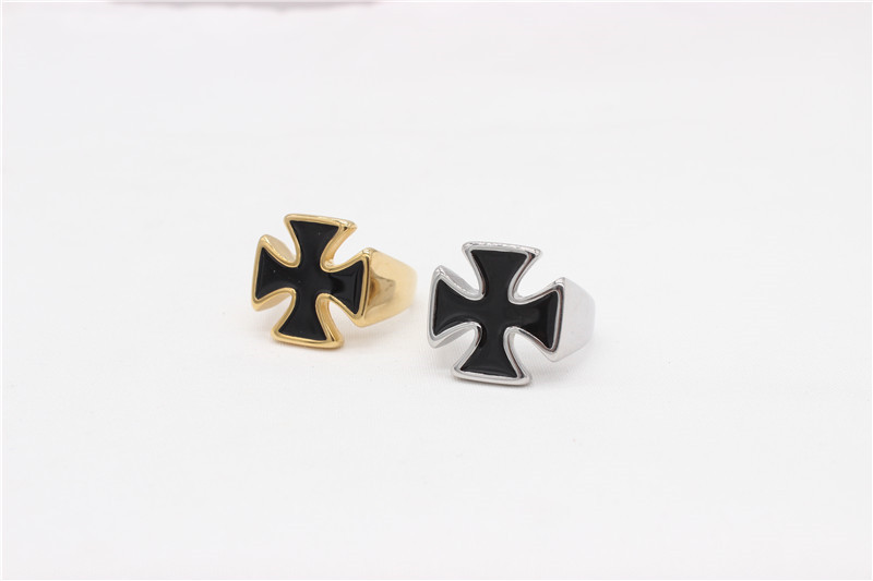 13g Weight Rings Classification 13, 7, 8 Ring Size 1 Piece Quantity Holiday, Street Occasion Titanium Steel Material Cross Pattern Men's Gender Vintage Style, Punk Style Vintage Style Punk Cross Titanium Steel Men's Rings 1