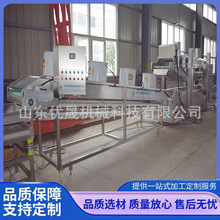 新型全自动炸薯塔油炸生产线 燃气网带式炸小酥肉油炸机 自动控温