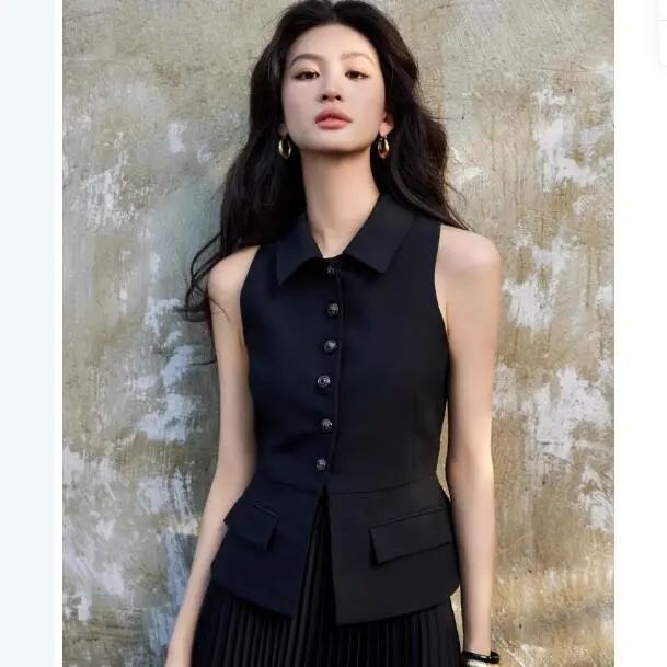 Shanli Dadi Elegant Women's Sleeveless Vest Summer New Style Waist Slimming Versatile Fashion High-End Small