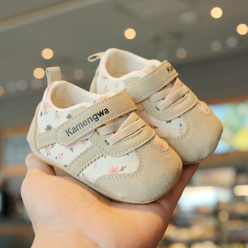 Spring and Autumn New Soft Sole Anti-Slip Baby Toddler Shoes 0-2 Years Old Children's Single Shoes Female Baby Small Floral Korean Style Shoes