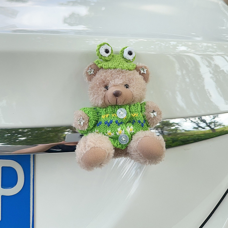 Colgante de cola de automóvil lindo peluche oso muñeca muñeca baúl de automóvil decoración de decoración de motocicleta eléctrica