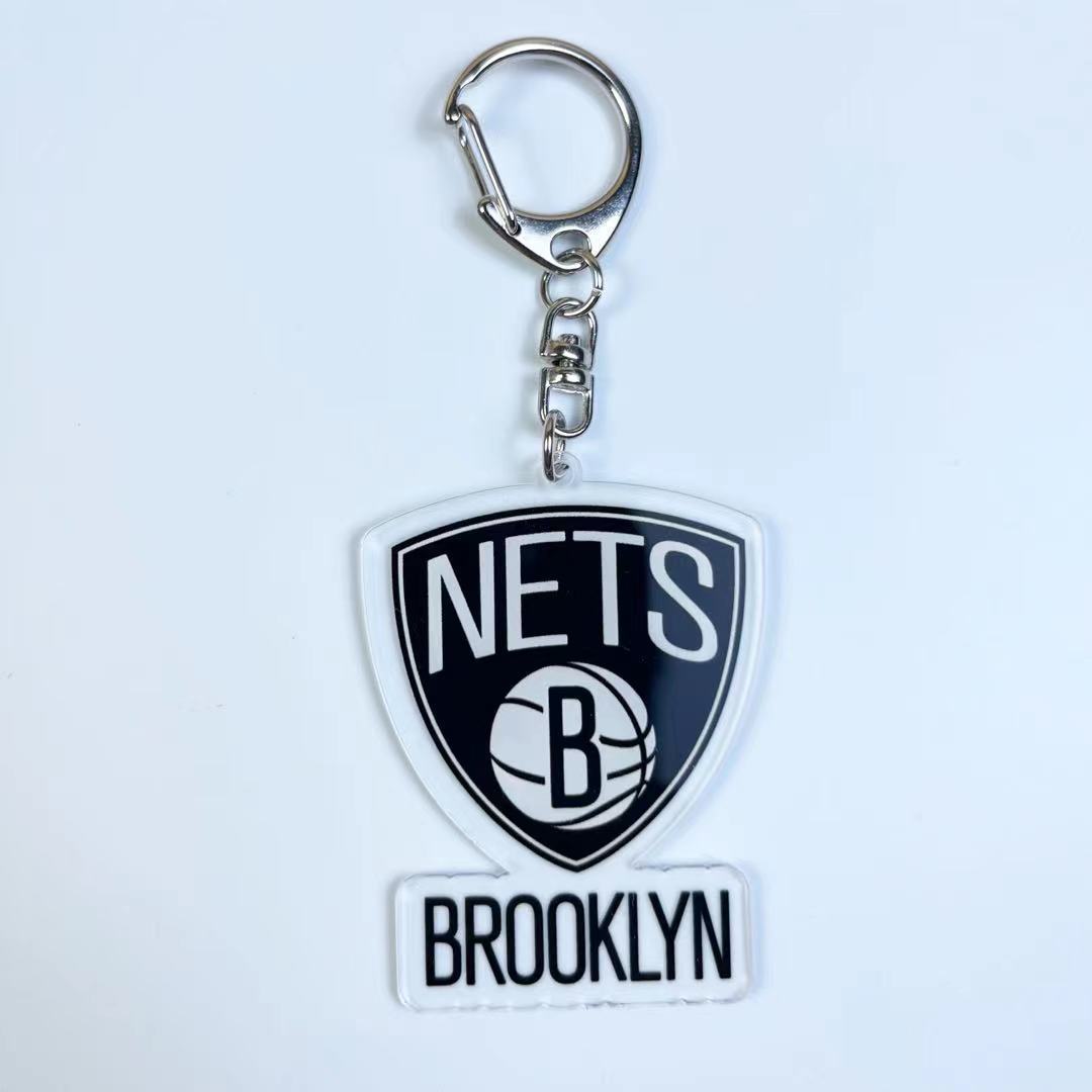 Colgar una guarnición Lakers Warriors net Clippers Cavaliers baloncesto llaveros mochila acrílico image 8