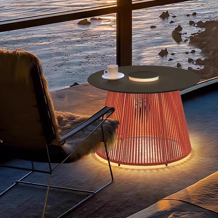 Lámpara de mesa de café lámpara solar al aire libre lámpara de jardín balcón atmósfera lámpara terraza jardín diseño patio decoración lámpara de paisaje