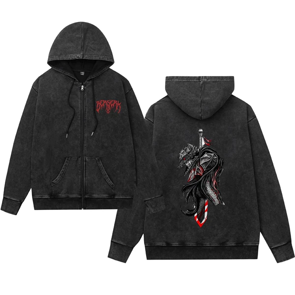 Black Washed Zipper A