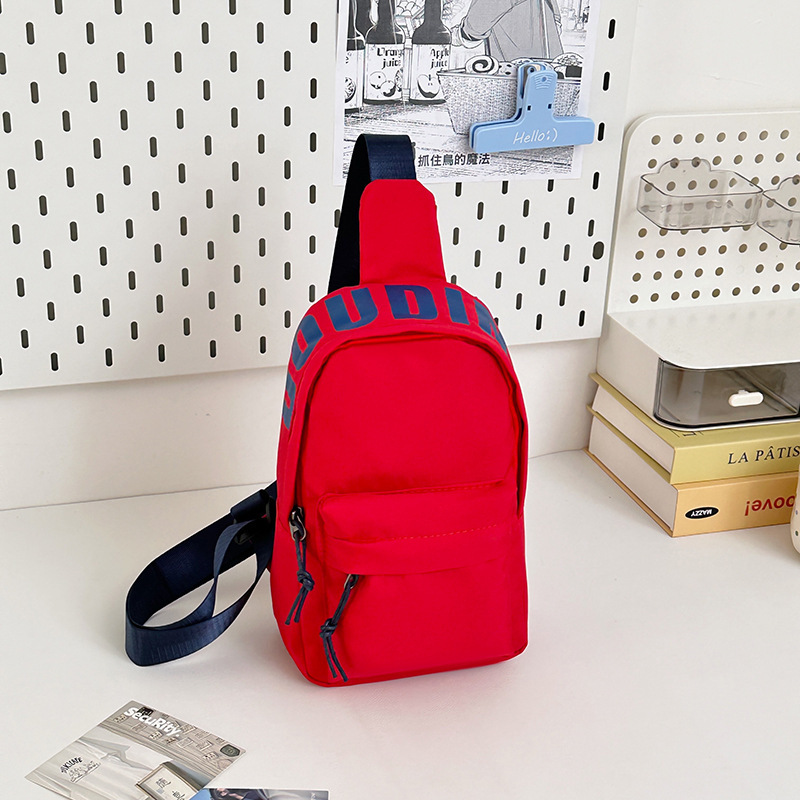 Moda coreana para niños mochila de pecho simple ocio de color sólido para niños niñas viajar bebé mochila de hombro