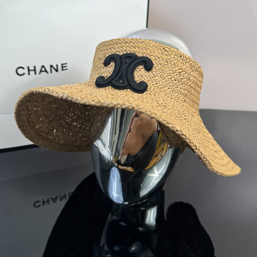 大帽檐高品質拉菲草空頂帽女春夏出遊防曬遮陽帽草編遮臉防紫外線