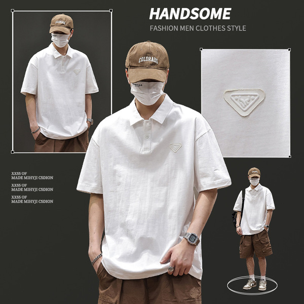 Retro fashionable short sleeve T-shirt