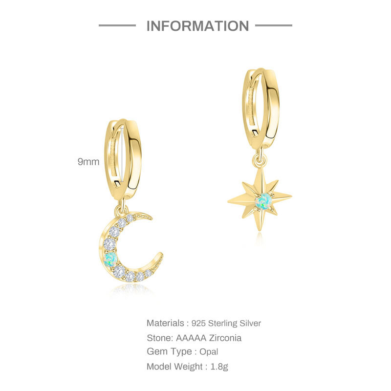 Title 1, Kadınlar için S925 Gümüş Elmas Earclip Küpeler ...