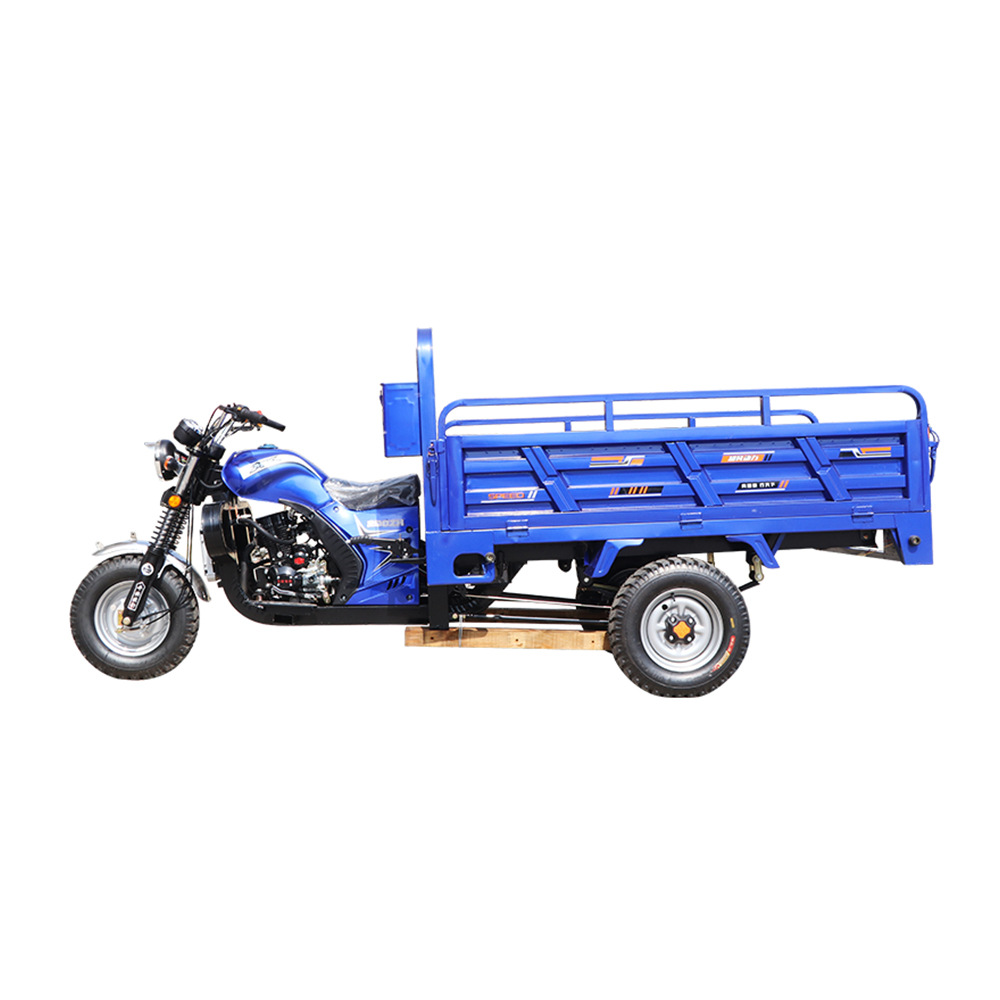 Africa's best-selling cross-border factory three-wheeled fuel-powered motorcycle, powerful gasoline three-wheeler, self-unloading dump truck, five-wheeled vehicle