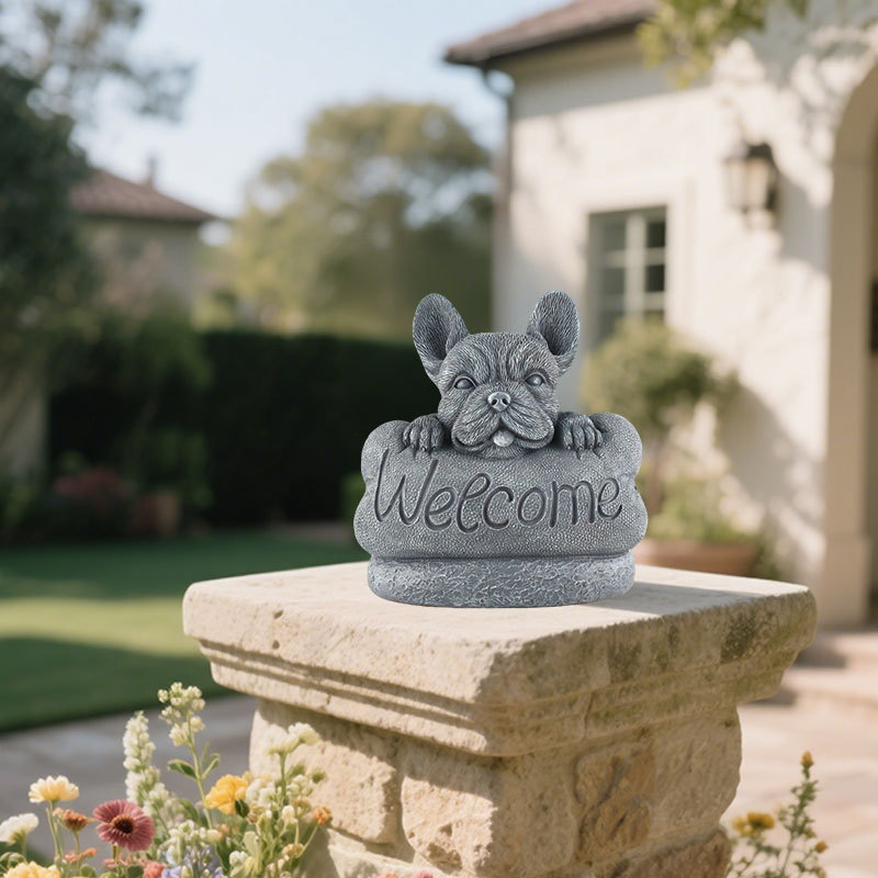 Explosions Dog Pillow Welcome Watchdog Courtyard Garden Lawn Resin Decoration New House Gift