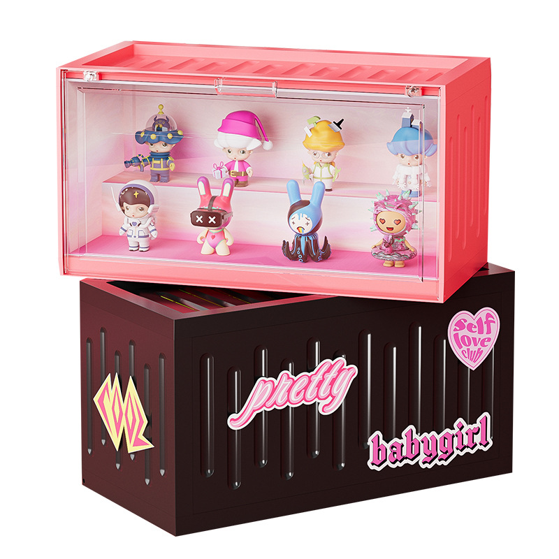 Bubble Mart vitrina caja de presentación apilable caja ciega caja de almacenamiento contenedor de almacenamiento sin instalación caja hecha a mano