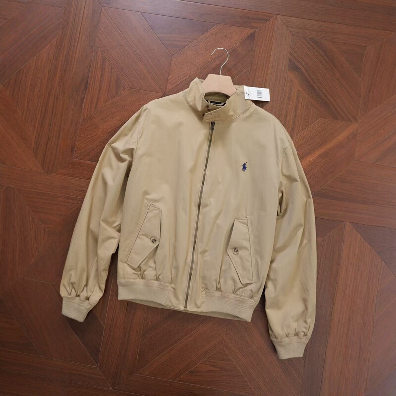 High-quality scannable QR code stand-up collar Harrington jacket for men, embroidered workwear jacket, casual and versatile, suitable for spring and autumn High-quality scannable QR code stand-up collar Harrington jacket for men, embroidered workwear jacket, casual and versatile, suitable for spring and autumn