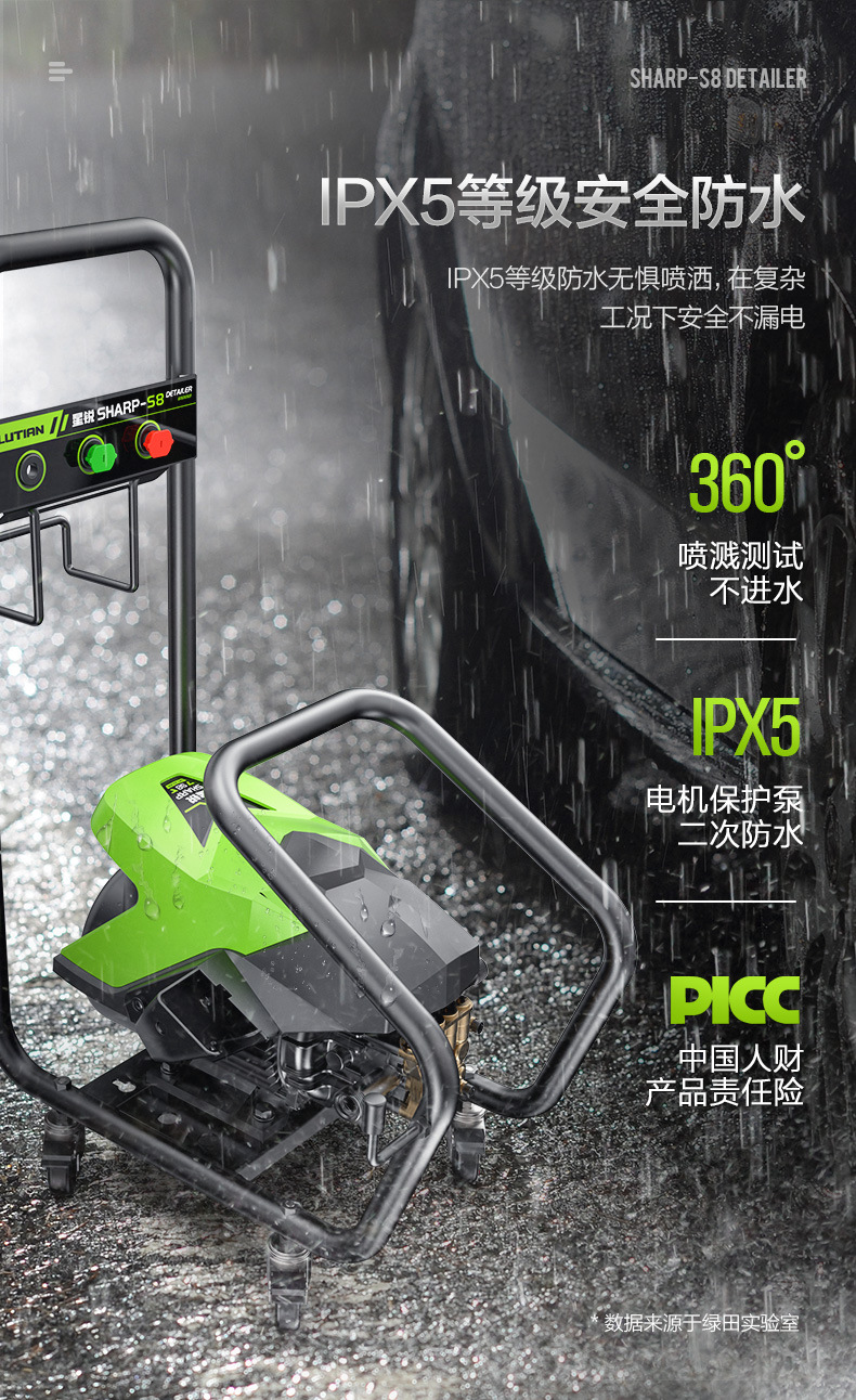 Greenfield Car Washer Xingrui S8 High-Power High-Pressure Washer 220V Car Wash Water Gun Anti-Tangle Car Wash Pump