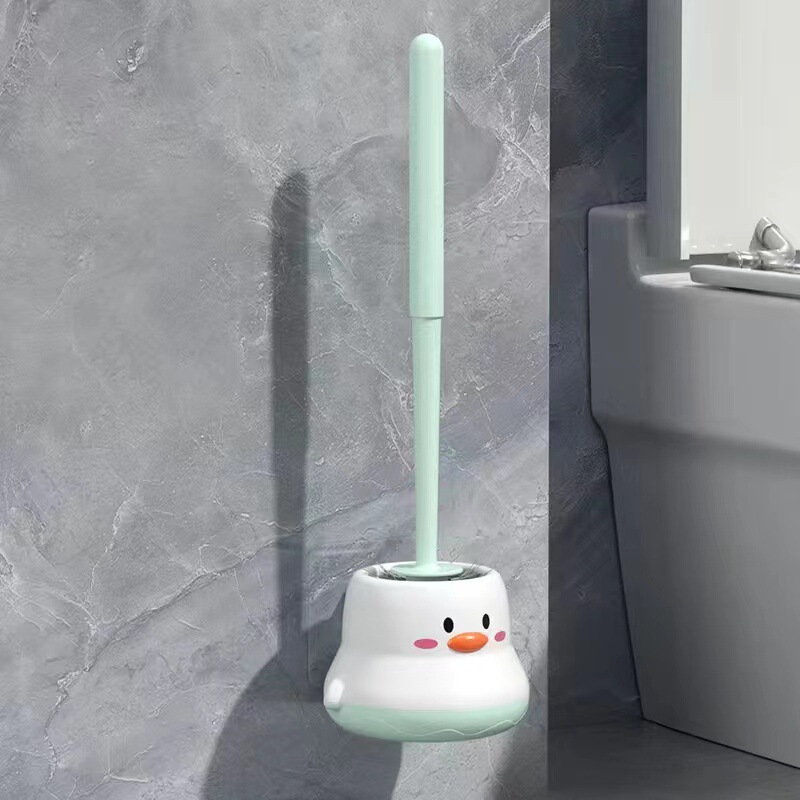プラスチック製トイレブラシ、ロングハンドル、死角なし、バスルーム用品、多機能家庭用壁掛けトイレブラシ、ベース付き|undefined