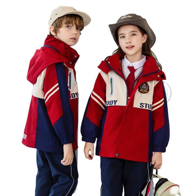 초등학생을위한 교복 3 조각 재킷 유치원 정원 옷 봄 가을 겨울 옷 어린이 클래스 옷 3 대 1