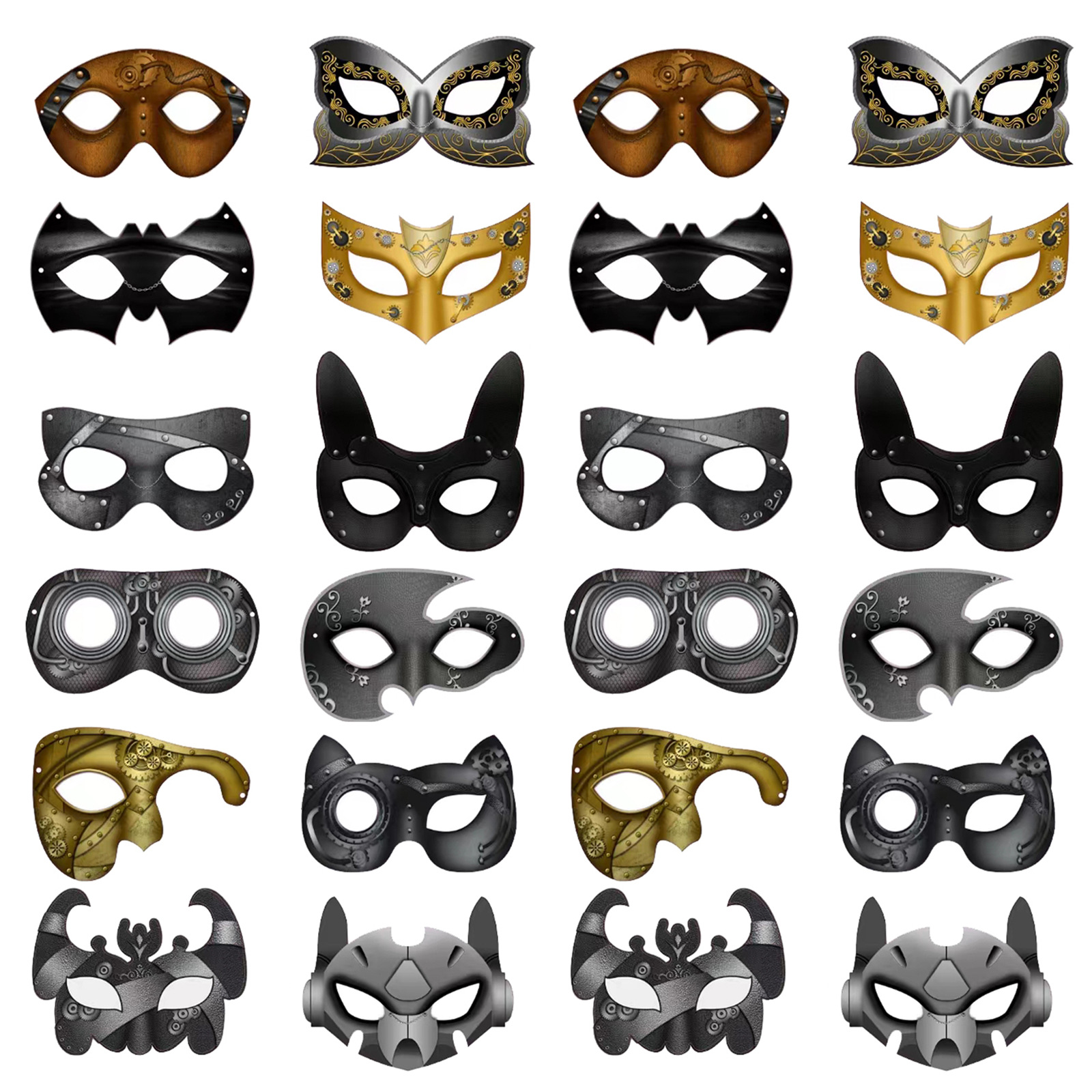 Tarjetas de papel DIY se pueden colorear carnaval nueva máscara para niños pintados máscara de mitad de cara fiesta espectáculo máscara de ojos al por mayor