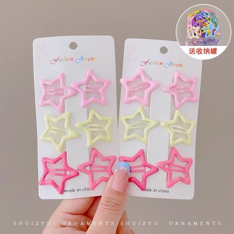 Linda estrella y2g horquilla hembra clip lateral flequillo BB clip horquilla para niños dopamina clip de color tocado