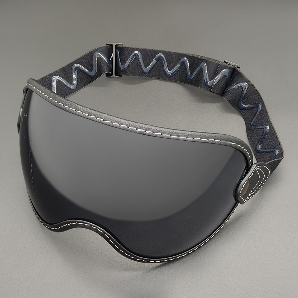 Retro Bubble Mirror Universal Helmet Lens Strap-On Off-Road Goggles Sun Protection Mirror Silicone Non-Slip Easy to Remove
