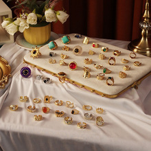 �й�vintage��Ʒ��Ȼʯ���ν�ָ�߼��аٴ�Ų���ɫ����������