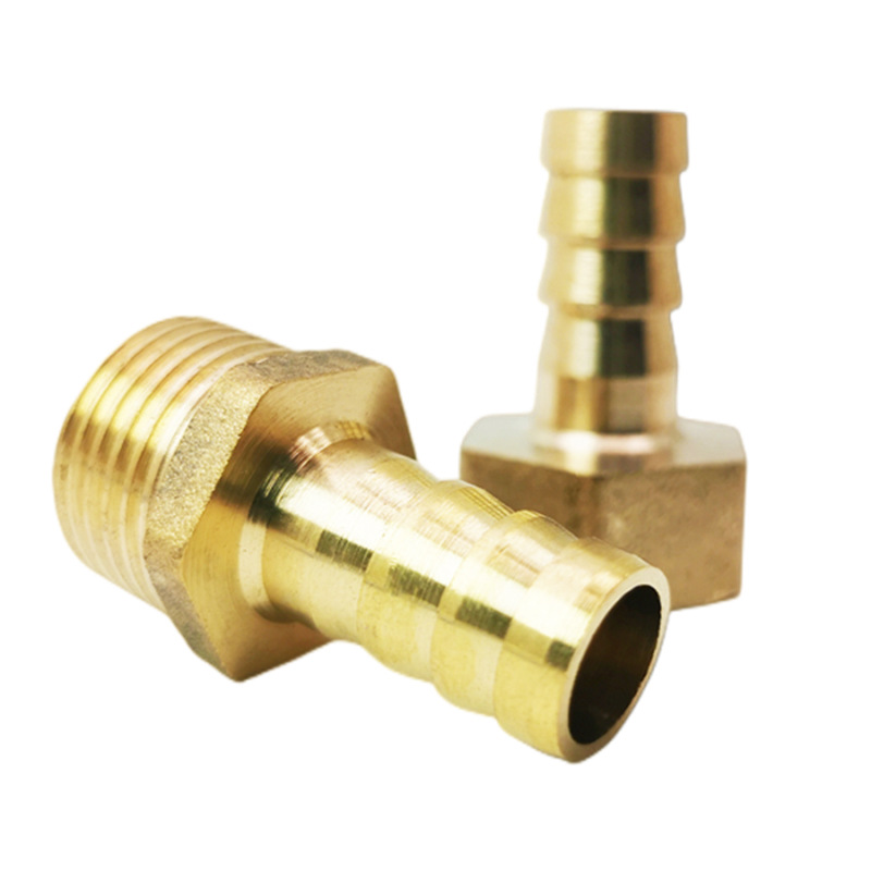 Boquilla de gas tipo pagoda con rosca externa de cobre para conexión directa con manguera de carbón, agua y gas natural, conector neumático PC6/8/10/12/14/16