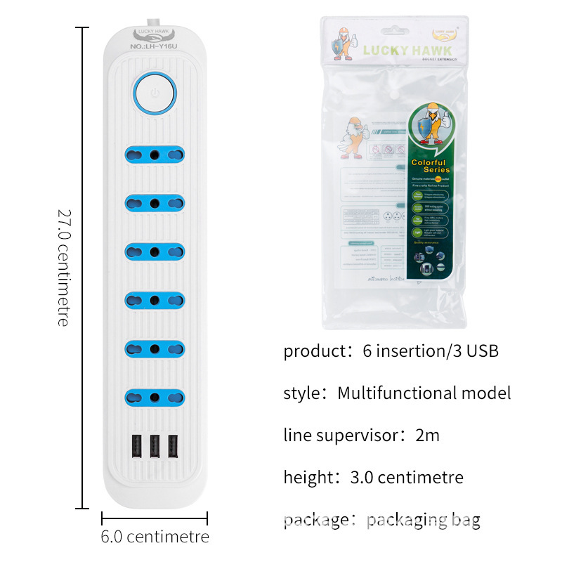 Exportación 3.8 tres enchufes italianos enchufe USB europeo