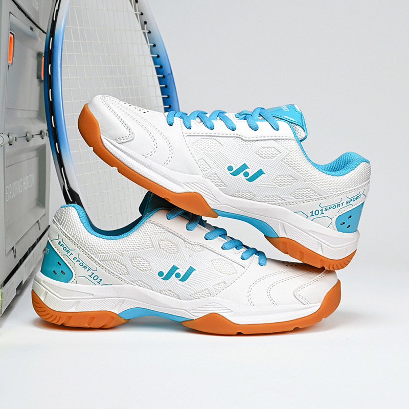 Comercio exterior nuevo tipo de zapatos de bádminton de pareja transpirables antideslizantes zapatos de entrenamiento de competencia