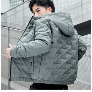 Winter cotton-padded jacket men's solid color hooded jacket trendy top clothes thickened warm Sports winter clothes can be customized LOGO