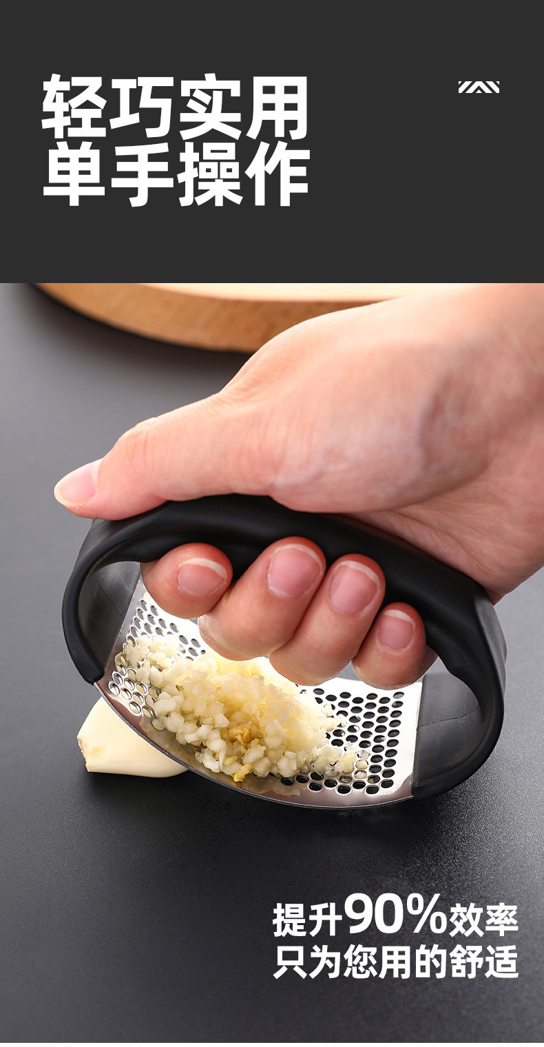 Stainless Steel Garlic Press Manual Ring Crusher Kitchen Mincer 304 Steel Garlic Masher Tool key features