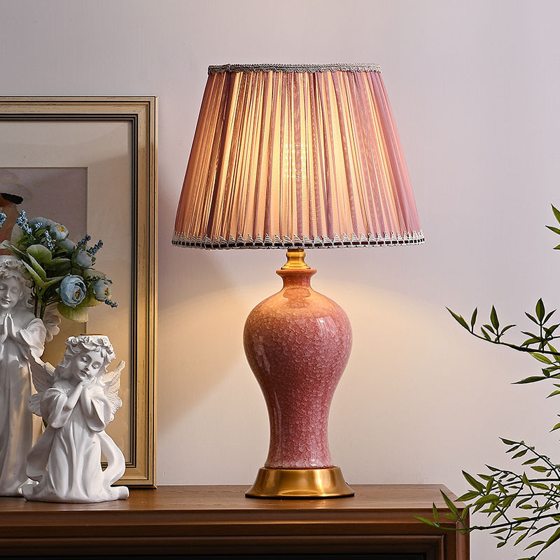 景德镇陶瓷中式 复古台灯感客厅现代简约装饰结婚卧室 床头灯