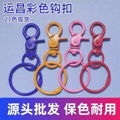 カラーペイント犬のキーホルダーキャンディー色のスプレーリングロブスターキーチェーンリングdiyアクセサリーアクセサリー