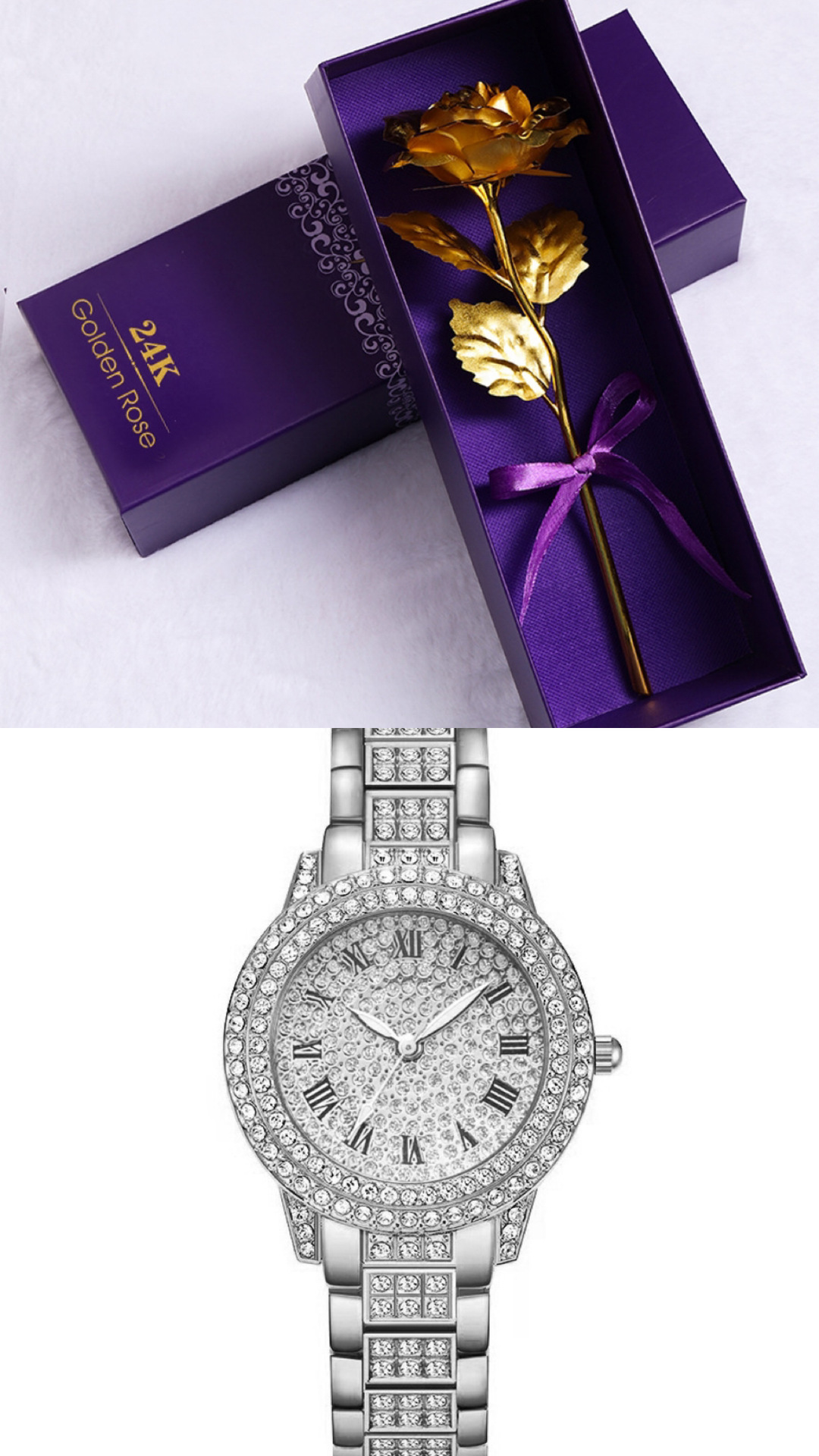 Gold Foil Rose Gift Set With Decorative Design For Any Occasion_voghion.com