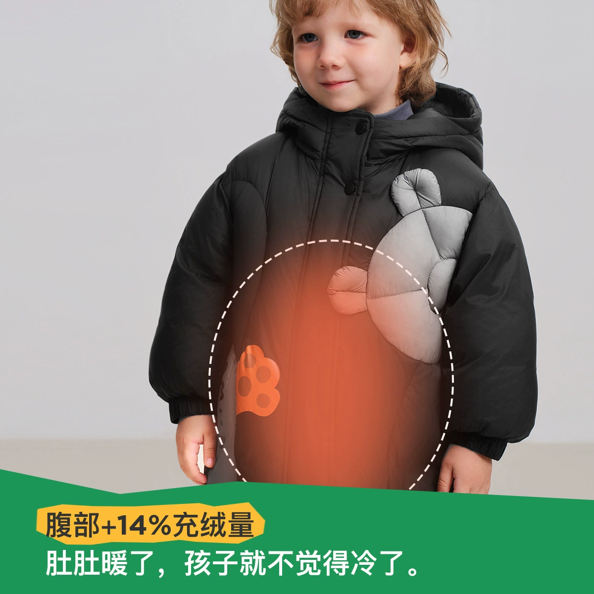 Winter children's long velvet down jacket, children's clothing, mid-length, duck down