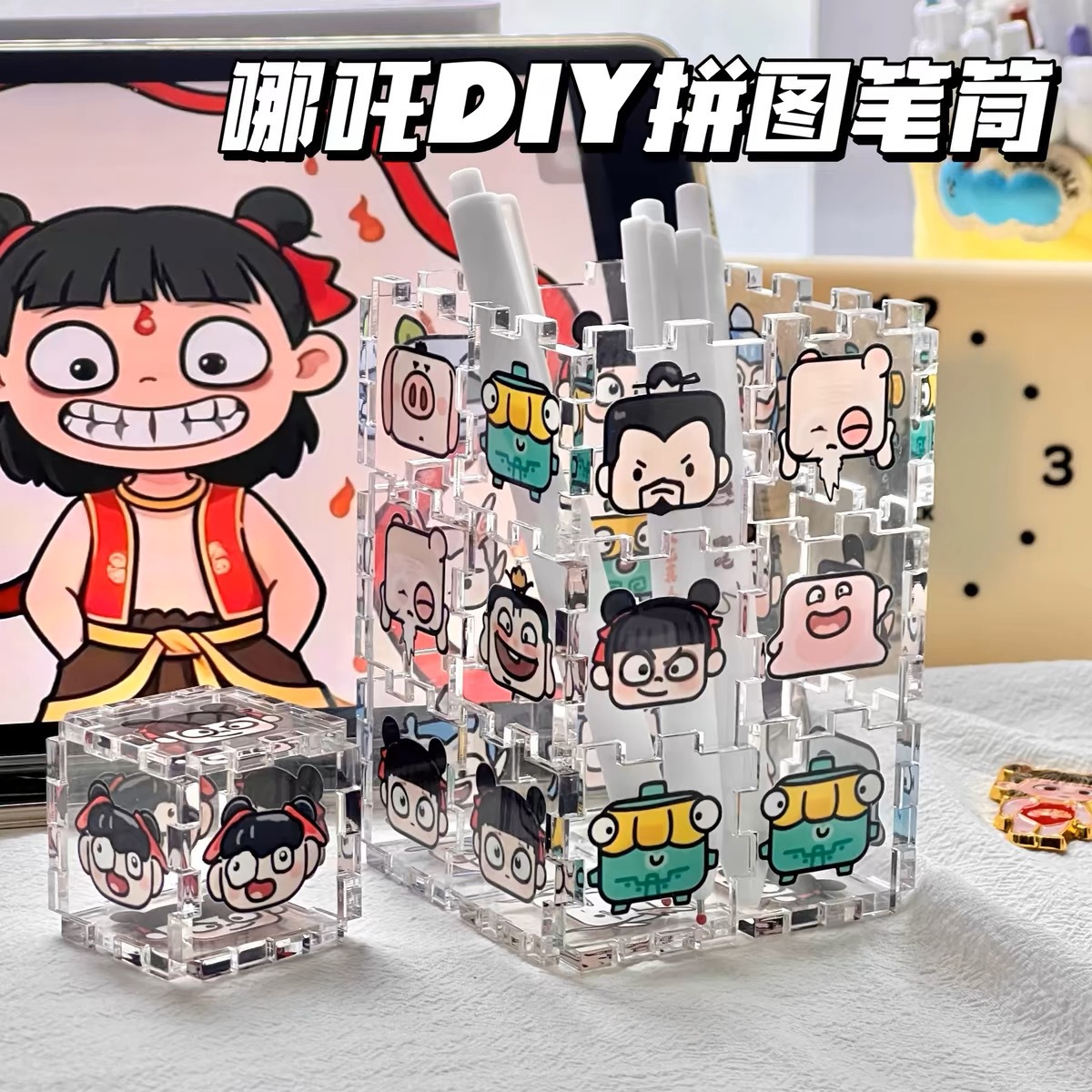 Custom Double-Layer Acrylic Standee, Glitter Laser Ornaments, Anime Merchandise Design and Proofing from Your Own Images