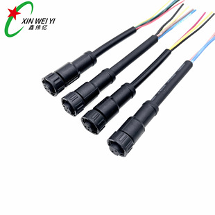 M12ϵ�ЈA���B���� 2P 3P 4о 5о ���ٷ�ˮ���^ IP67�B��������