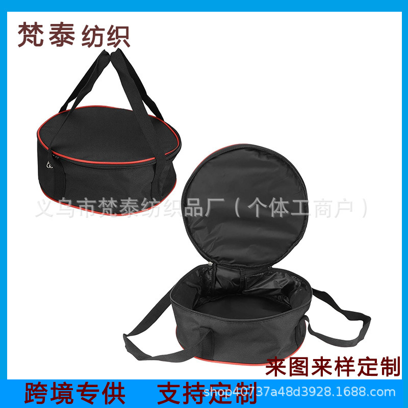 Outdoor Tableware Storage Bag Porcelain Storage Bag Round Pottery Storage Bag Travel Camping Tableware Storage Bag