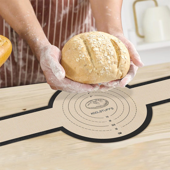Binaural Silicone Baking Mat Thickened Long Handle Sling Oven Mat Air Fryer Baking Tools Dutch European Bag Bread Mat