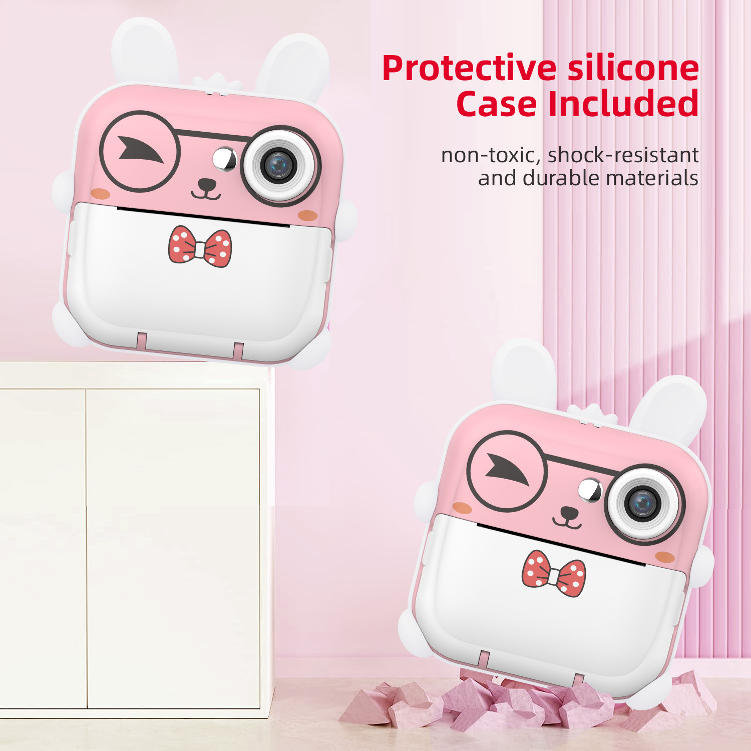 New Q5 Polaroid Children's Hd Digital Printing Cute Cartoon Mini Thermal Printing Camera Children's Gift