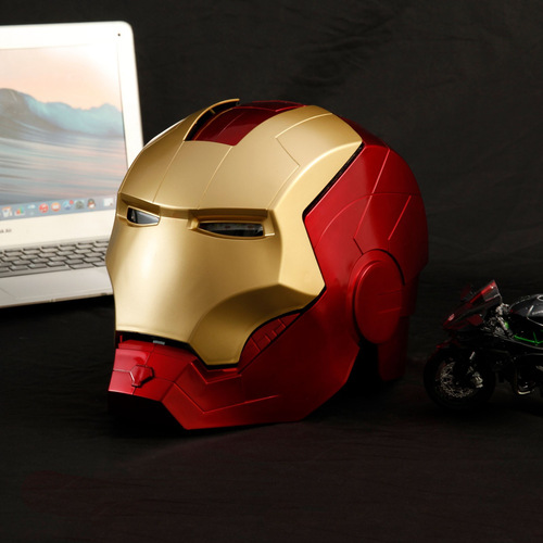Iron Man helmet 1:1 mask can be opened, luminous gloves, adult and child model cosplay props