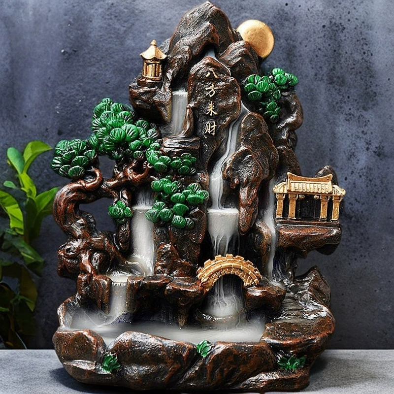 Орнамент для привлечения богатства, украшение дома, бытовая курильница, высококачественные благовония с обратным потоком, креативное сандаловое дерево Лаошань, агаровое дерево Ня Тран.