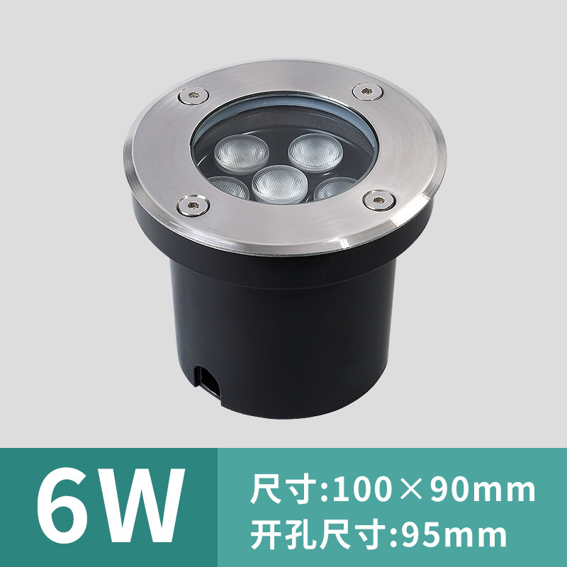 24V incrustado led redondo de acero inoxidable enterrado luz exterior IP67 impermeable enterrado luz transfronteriza mayorista image 8