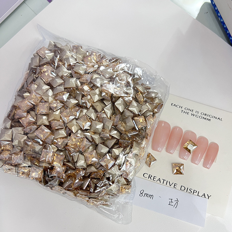 [KKK04-31] champagne Square 8 * 8mm