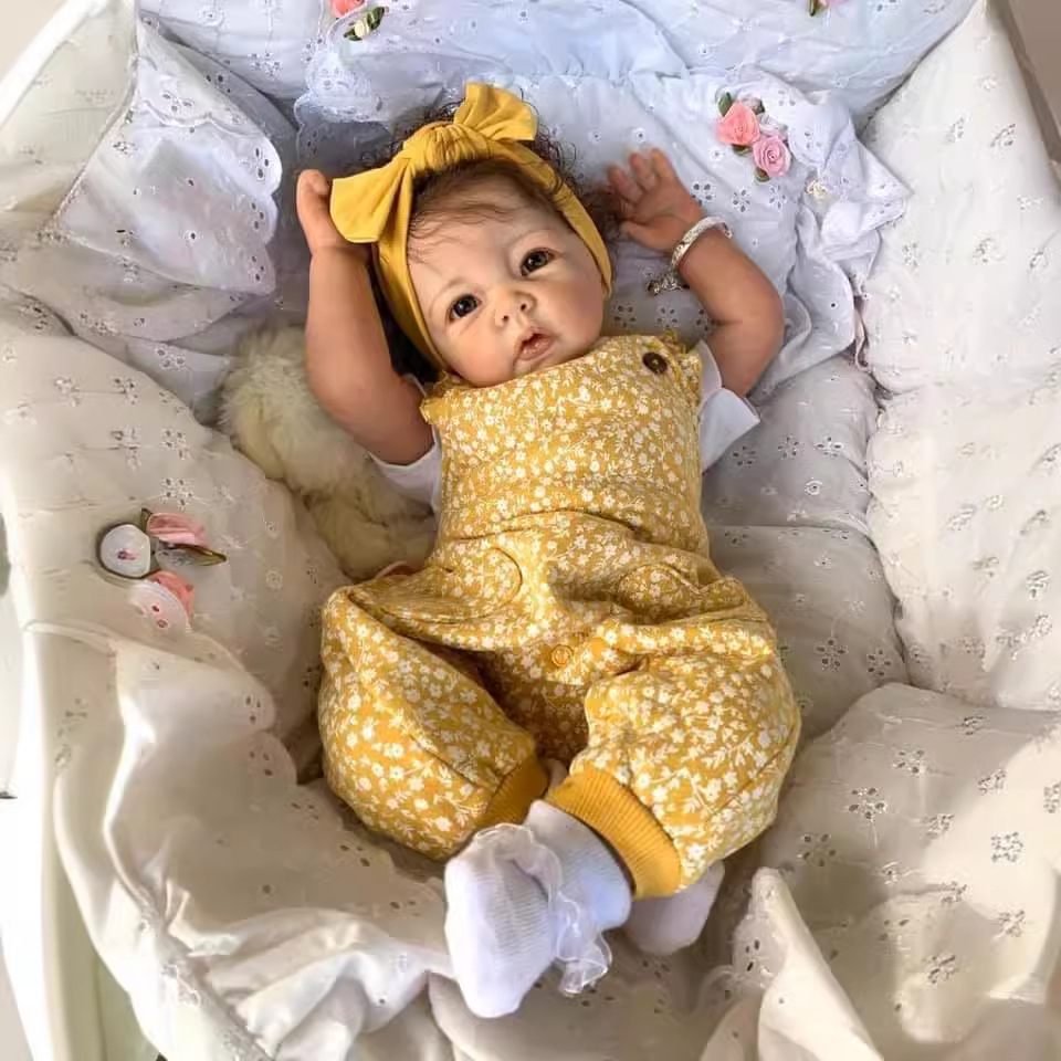 Muñeca Reborn Artesanal 20 Pulgadas de Vinilo Piel 3D Venas Visibles para Niños