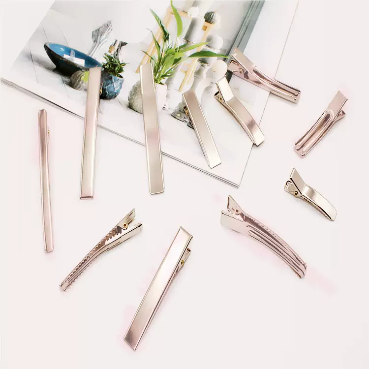 厂家直供 广州铜销钉双叉夹韩版方形鸭嘴夹儿童发夹DIY发饰配件