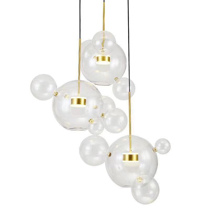 意大利设计师米奇泡泡吊灯北欧创意现代简约餐厅客厅led玻璃吊灯