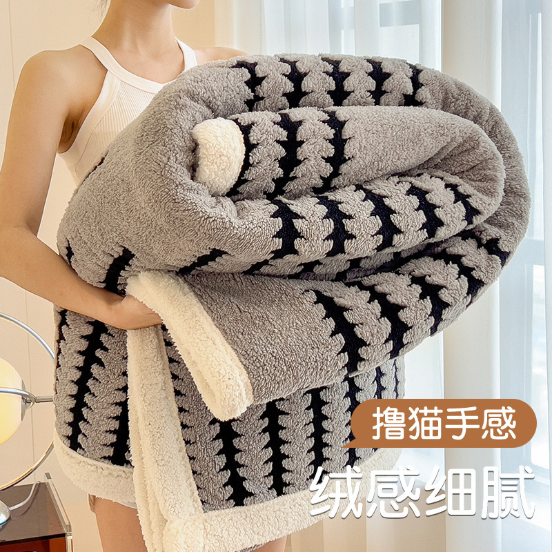 Torre de almuerzo mantas mantas de oficina siesta mantas de almuerzo individual mantas de aire acondicionado mantas de cordero de coral vello sofá cubierta mantas