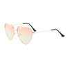 Retro metal marine sunglasses heart shaped, 2022 collection, internet celebrity