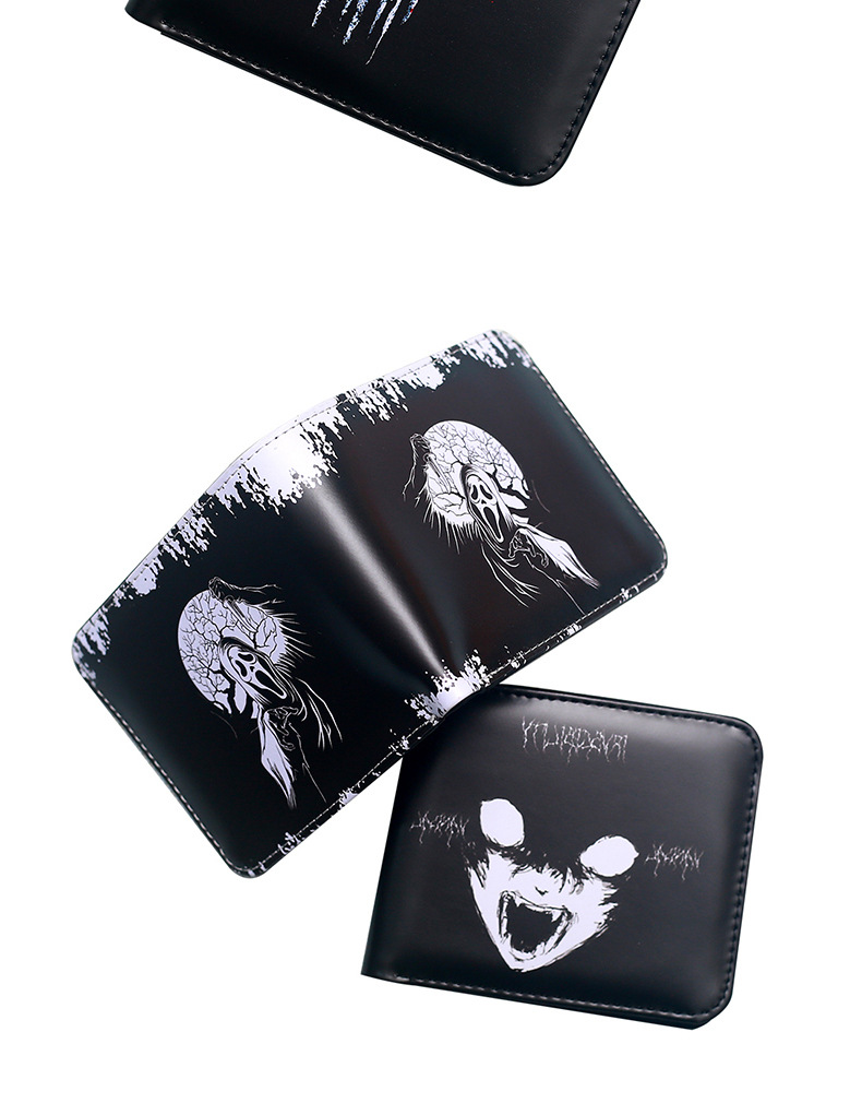Unisex Letter Skull PVC Open Small Wallets display picture 14